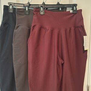 Lot of 3 Old Navy Joggers in black, olive, burgundy